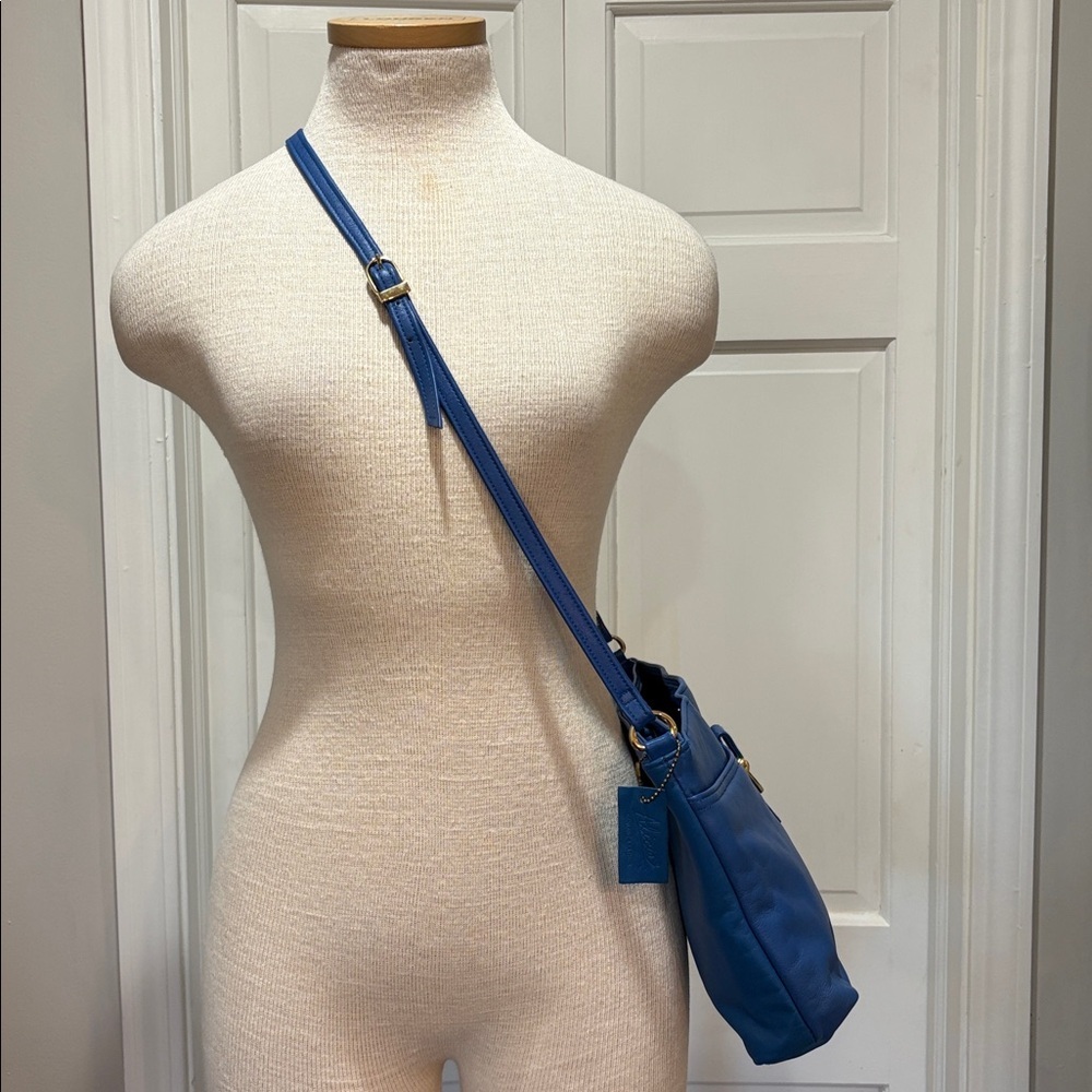 Alicia Genuine Leather Royal blue should strap colorful purse - Picture 3 of 10